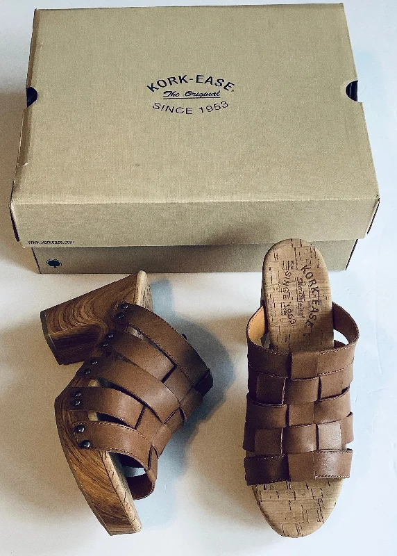 Sandals Heels Block By Kork Ease In Brown, Size: 8