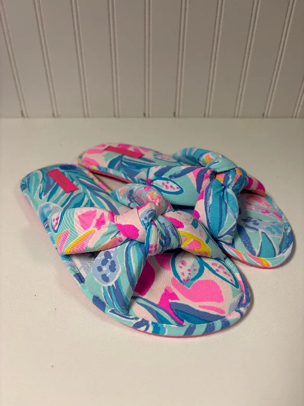 Sandals Designer By Lilly Pulitzer In Blue & Pink, Size: 11