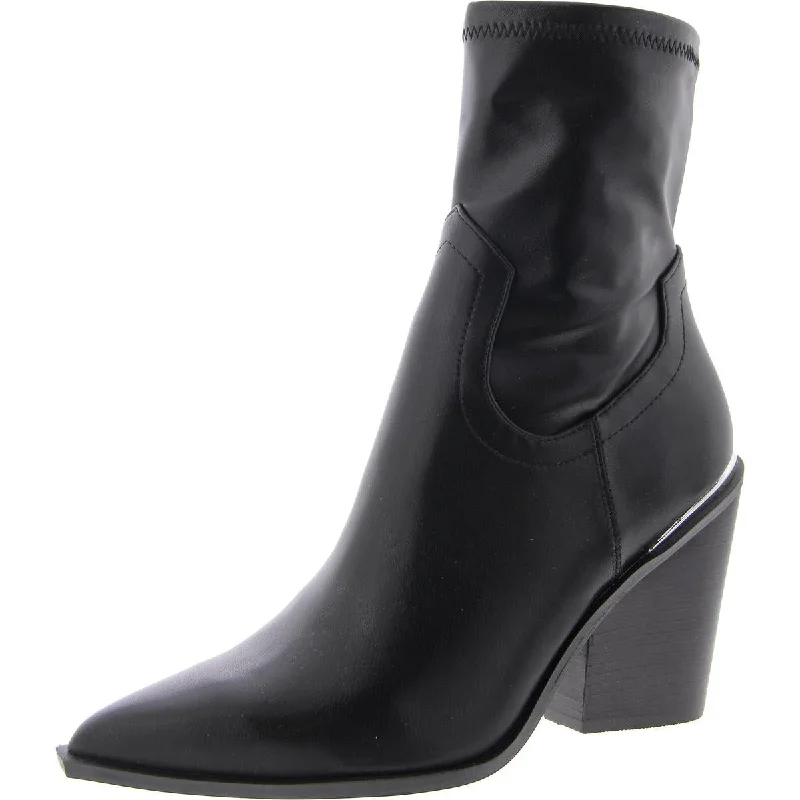 Steve Madden Womens Striker Faux Leather Solid Mid-Calf Boots