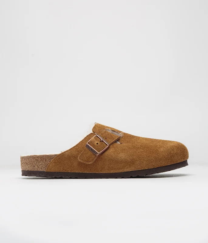 Birkenstock Boston Shearling Sandals - Mink