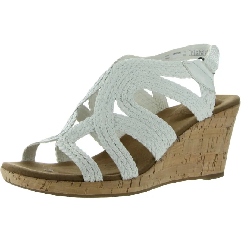 Rockport Womens Leather Woven Wedge Sandals