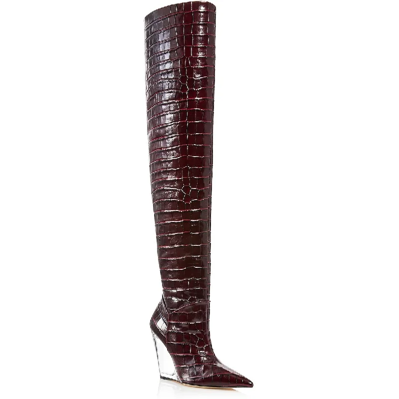 Stuart Weitzman Womens Tall Transparent Thigh-High Boots