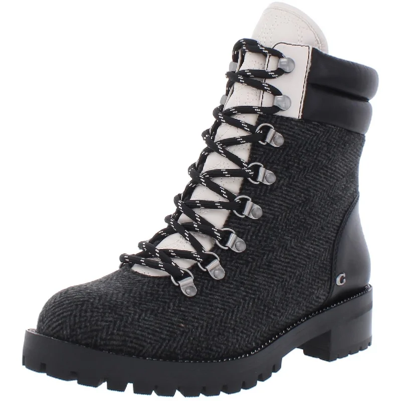 Coach Womens Lorren Wool Fashion Combat Boots