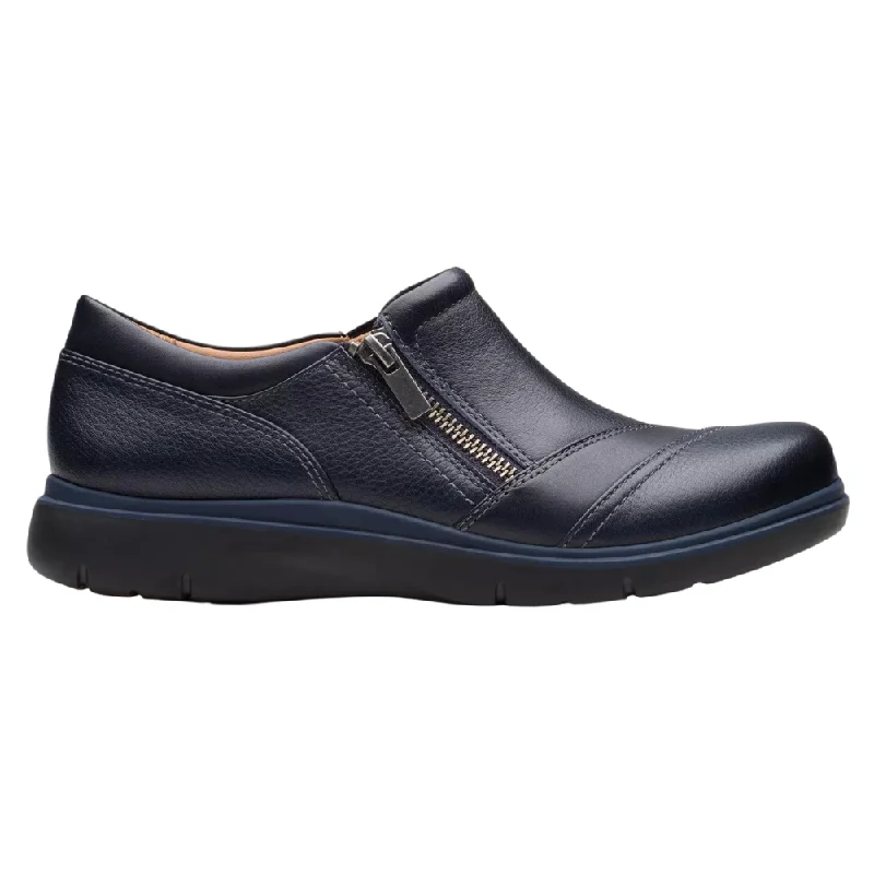 Clarks Certina Pure Navy Leather Slip-On (Women's)