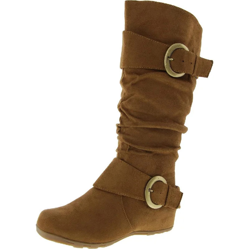 Journee Collection Womens Round Toe Pull On Mid-Calf Boots