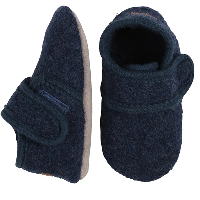 MELTON Wool Slippers Classic Marine