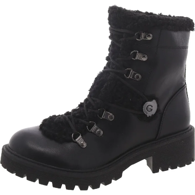 Guess Womens Lace-Up Round Toe Combat & Lace-Up Boots