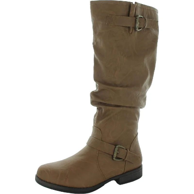 Journee Collection Womens Pull On Z[ Knee-High Boots