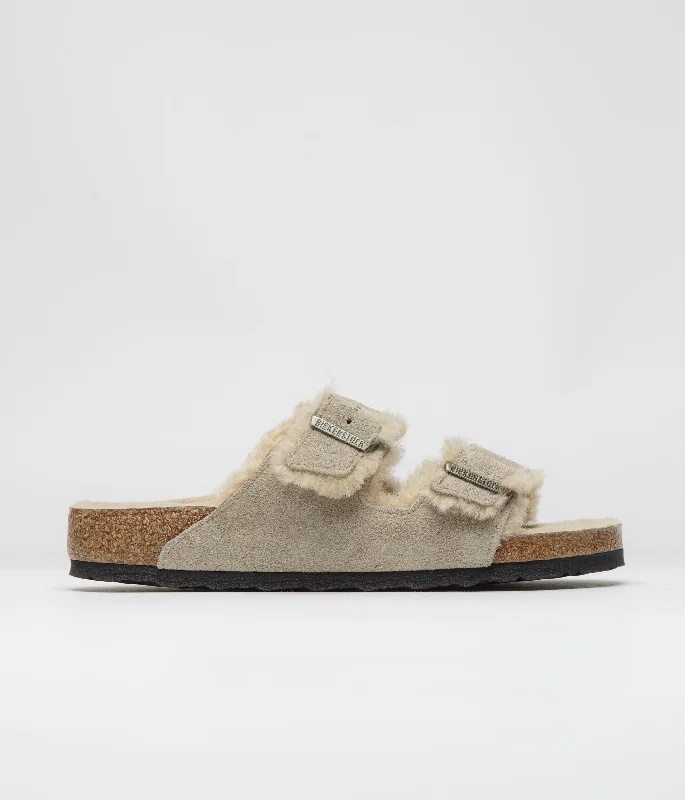 Birkenstock Arizona Shearling Sandals - Taupe