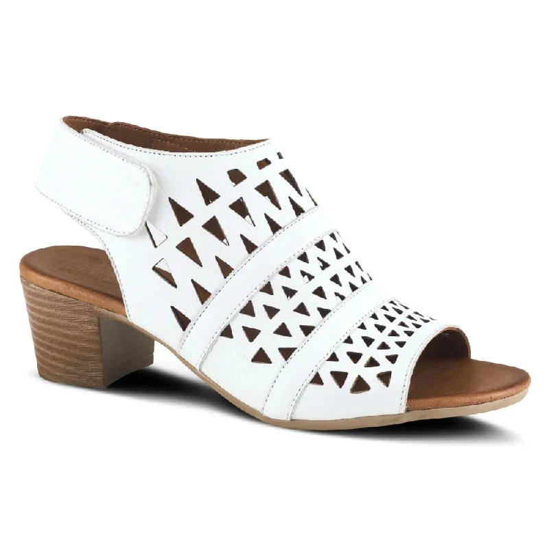 Spring Step Dorotha White Leather Sandal (Women's)