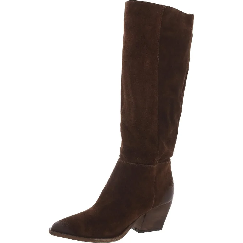 Steve Madden Womens Pull On Square Toe Knee-High Boots