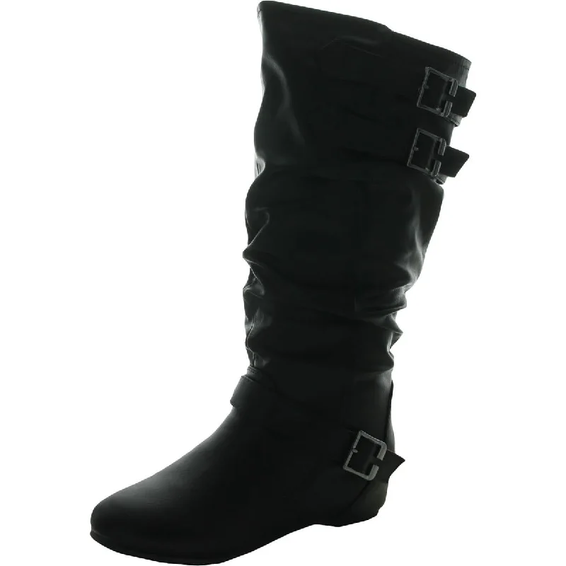 Journee Collection Womens Tiffany Extra wide Calf Heel Knee-High Boots