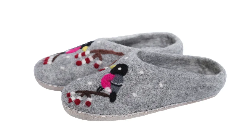 CrazycatZ Women Handmade Natural Wool Slippers indoor shoes Napal Slippers with leather sole