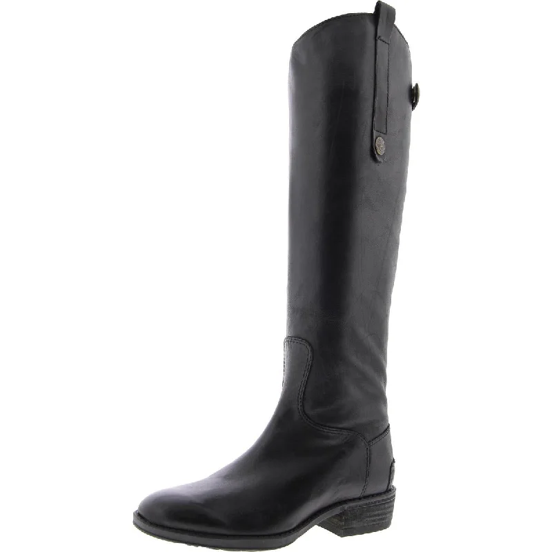 Sam Edelman Womens Leather Zipper Knee-High Boots