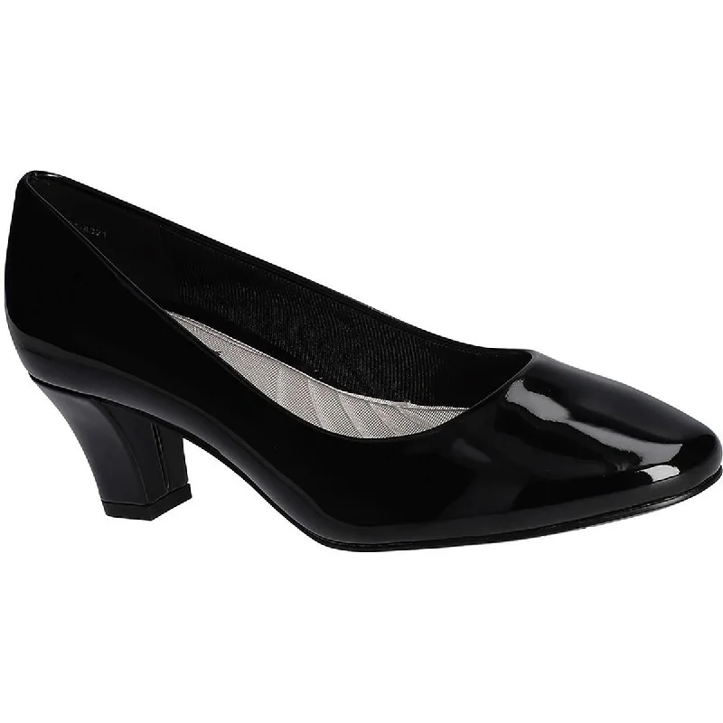 Easy Street Womens Ballari Patent Almond Toe Pumps