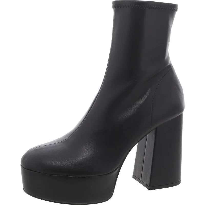 Steve Madden Womens Lilly Zip Up Stiletto Mid-Calf Boots