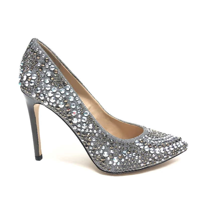 Shoes Heels Stiletto By Gianni Bini In Silver, Size: 6