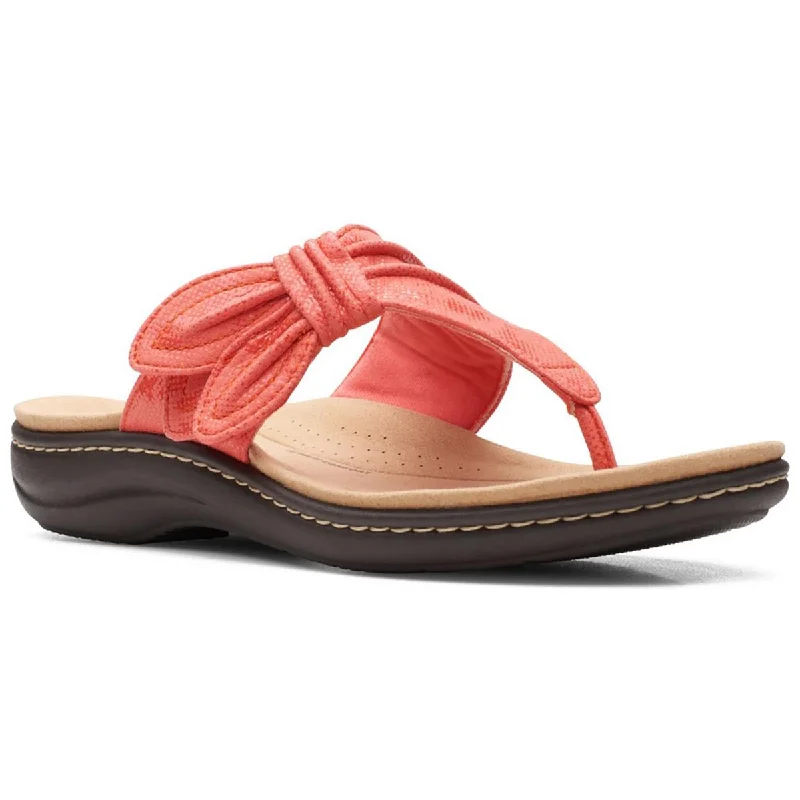 Clarks Womens Laurieann Rae Cushioned Footbed Slip On Thong Sandals