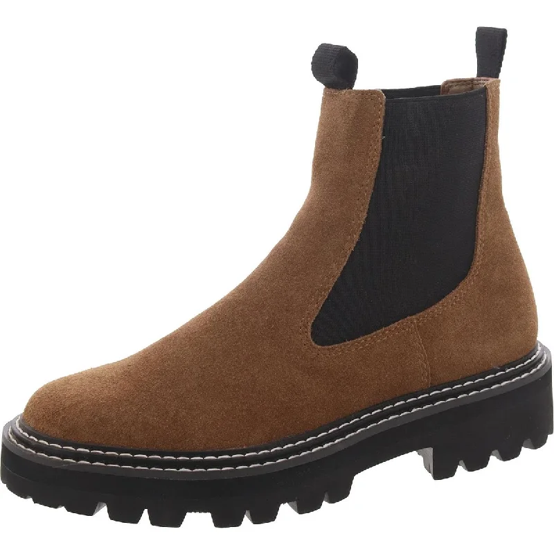 Dolce Vita Womens Faux Suede Round Toe Chelsea Boots