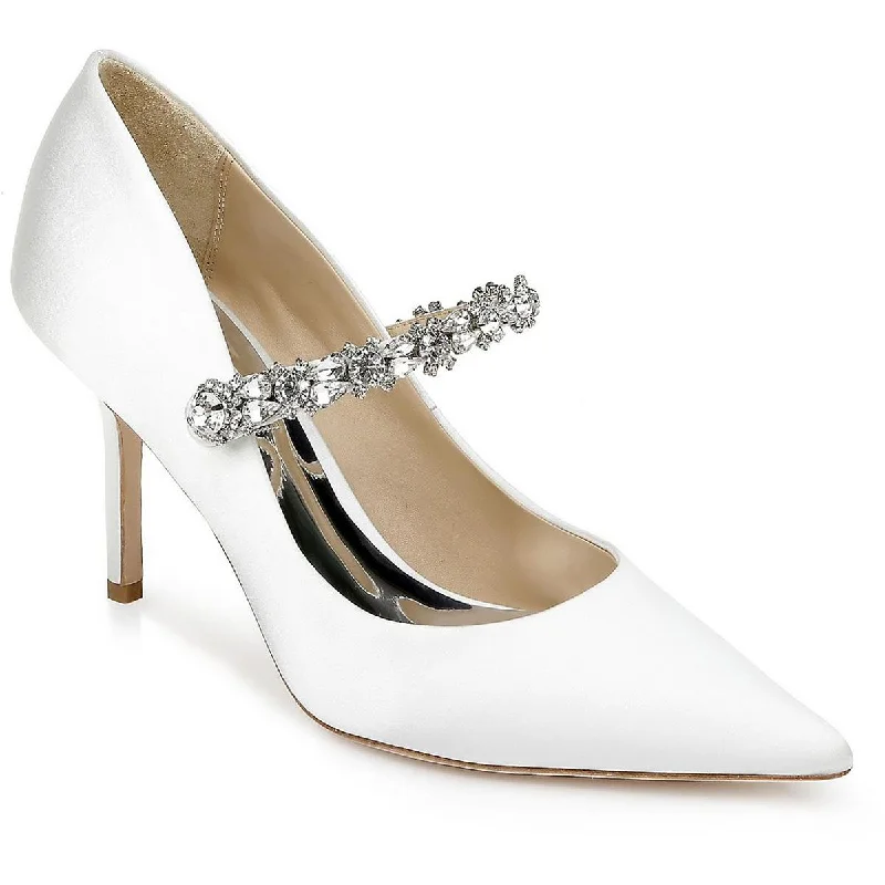 Badgley Mischka Womens Theory Satin Pumps