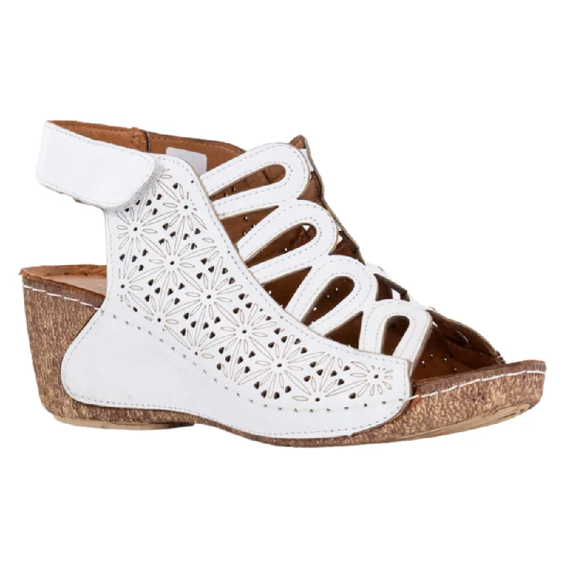 Spring Step Inocencia White Leather Sandal (Women's)