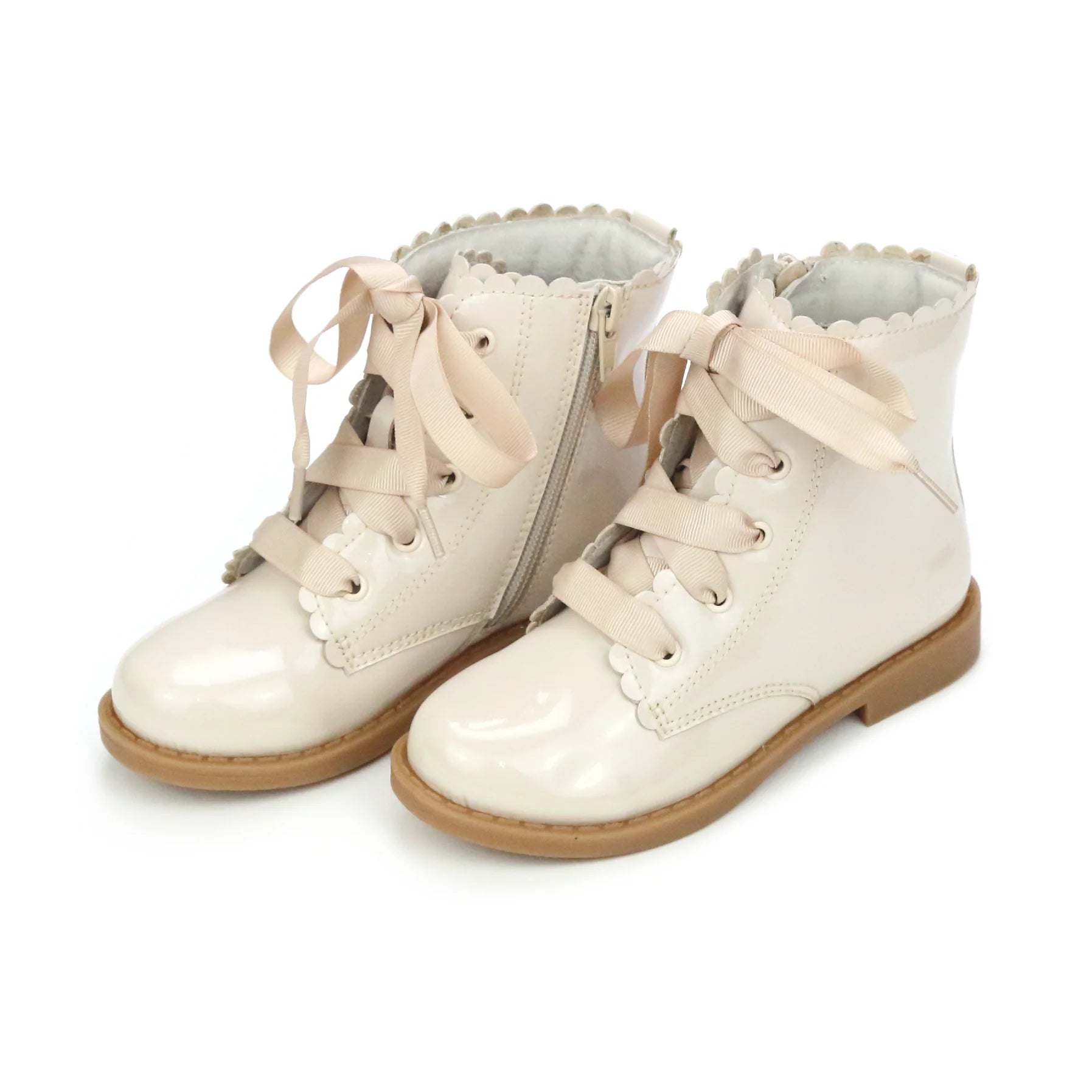 Cream Scallop Boot