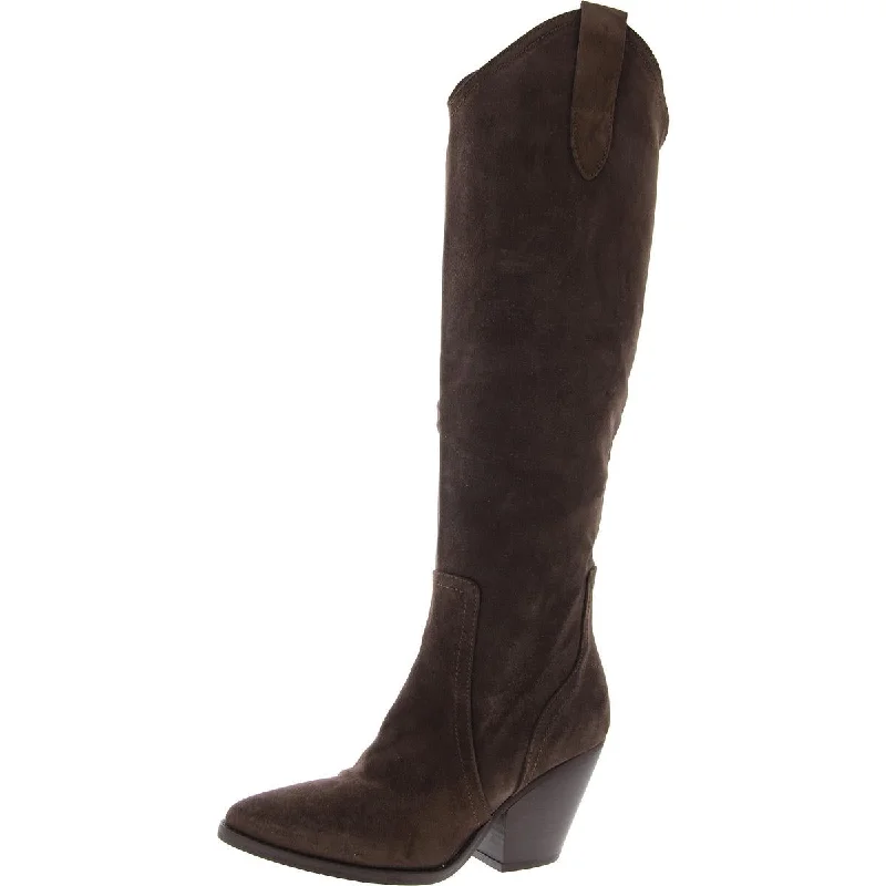 Steve Madden Womens Vittoria Suede Solid Knee-High Boots