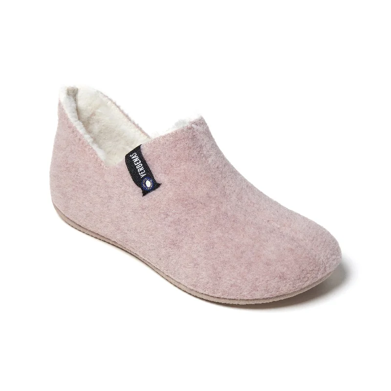 VERBENAS Pink Felt Slippers YOI