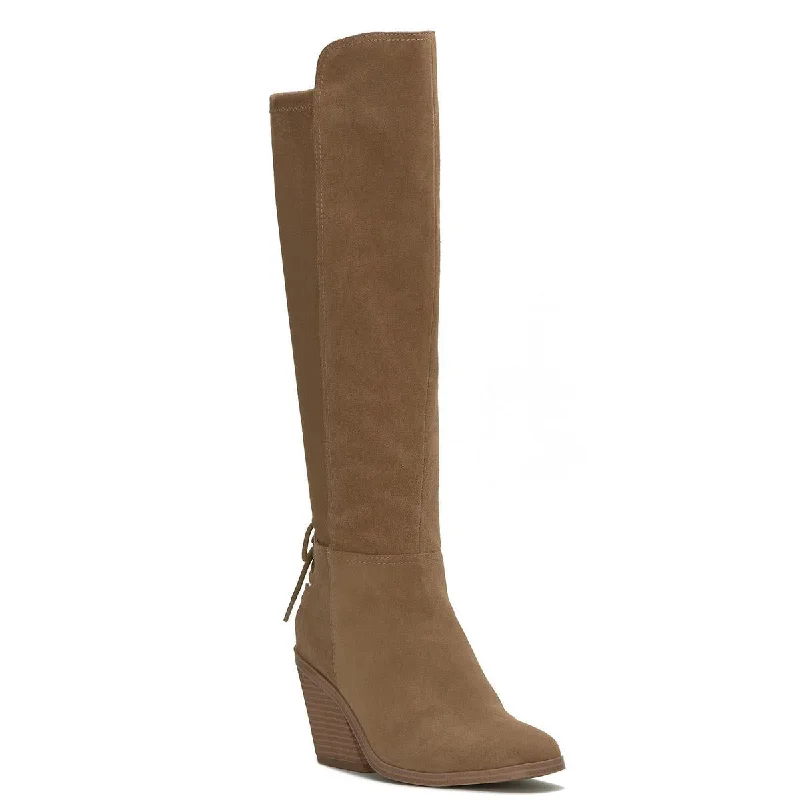 Lucky Brand Womens Mekinna Suede Tall Knee-High Boots