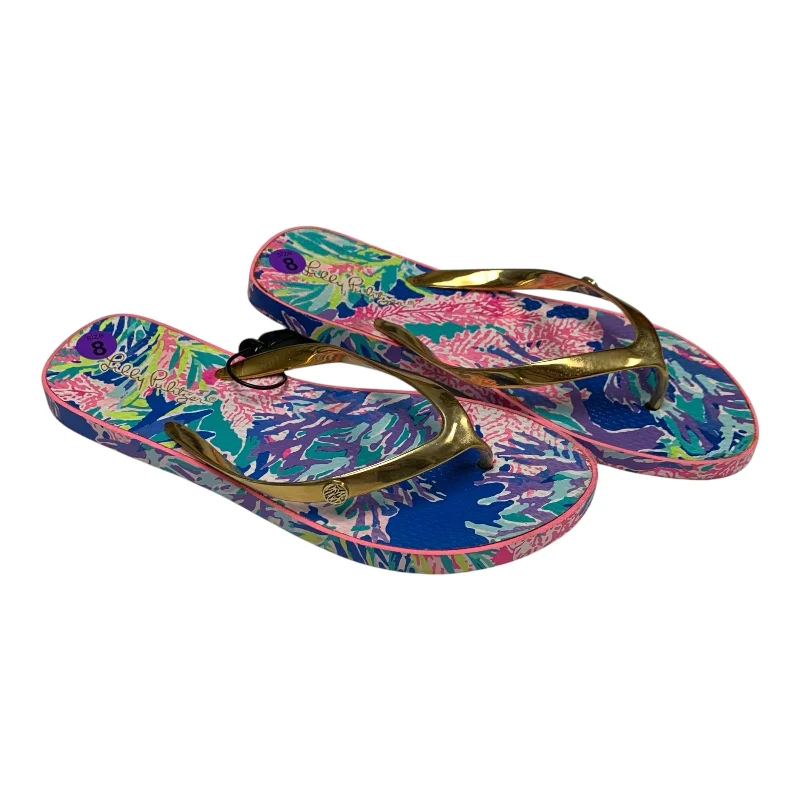 Sandals Designer By Lilly Pulitzer In Blue, Size: 8