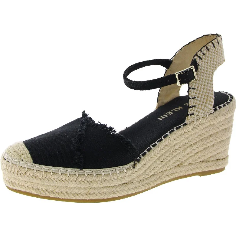 Anne Klein Womens LAKEN Espadrille Ankle strap Wedge Heels