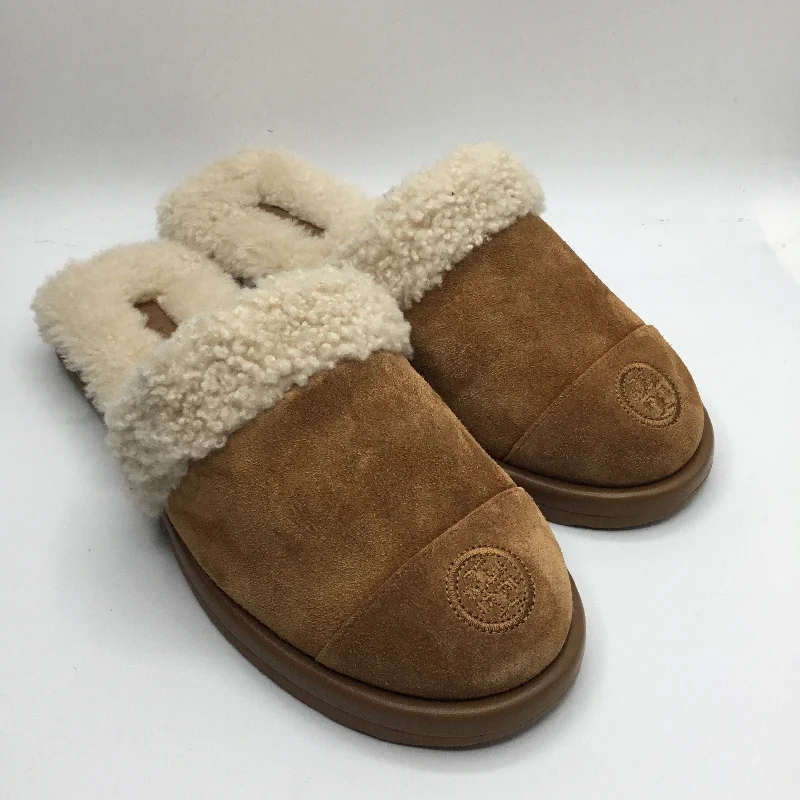 Slippers By Tory Burch In Tan, Size 8