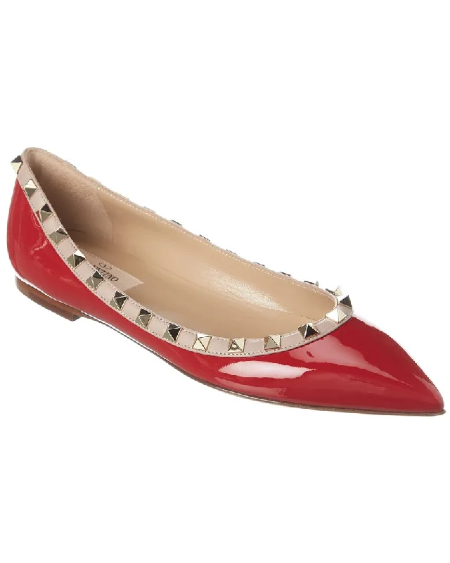 Valentino Rockstud Patent Flat