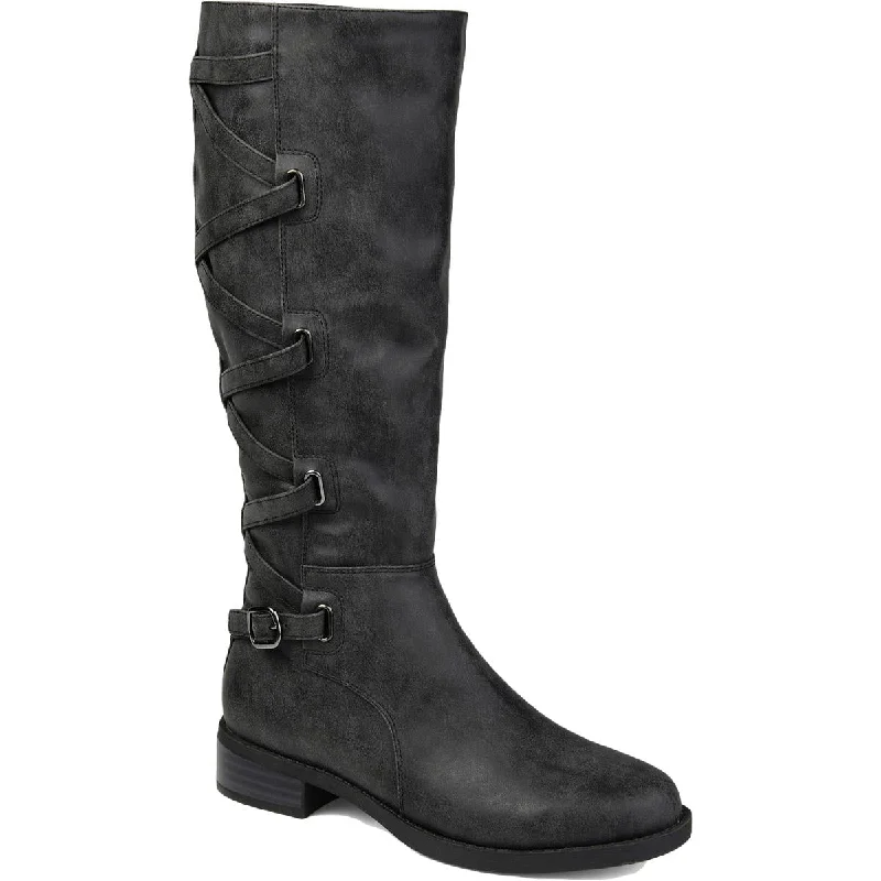 Journee Collection Womens Carly Wide Calf Almond Toe Knee-High Boots