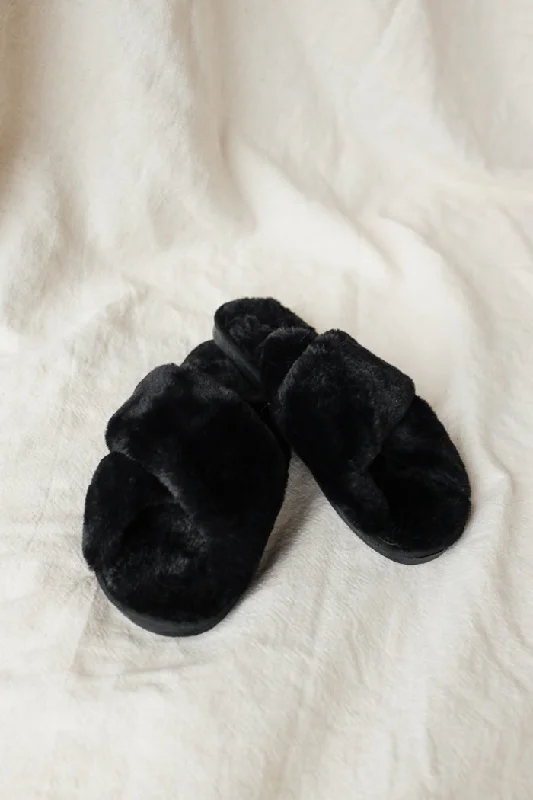 SLIPPERS BLACK