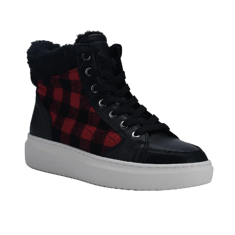 Marc Fisher Womens Fellow Faux Fur High Top Casual and Fashion Sneakers