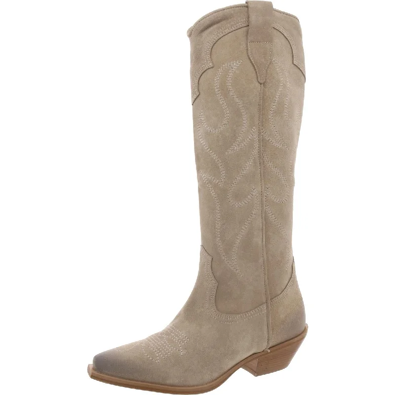 Steve Madden Womens Ranch Suede Pull On Mid-Calf Boots