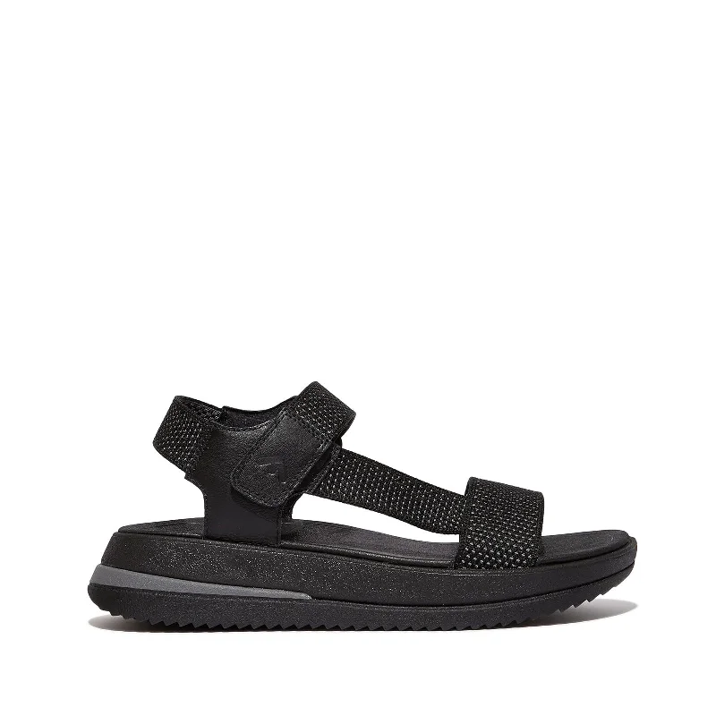 Women's Shoes Fitflop SURFF BACKSTRAP Wedge Sandals HK2-001 BLACK