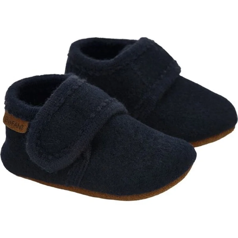 En Fant Baby Wool Slippers Navy