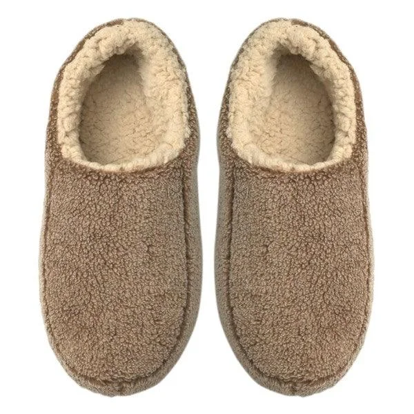 Sherpa Tan - Men's Cozy Sherpa House Slippers