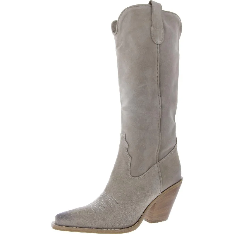 Steve Madden Womens Austin Suede Pull On Knee-High Boots