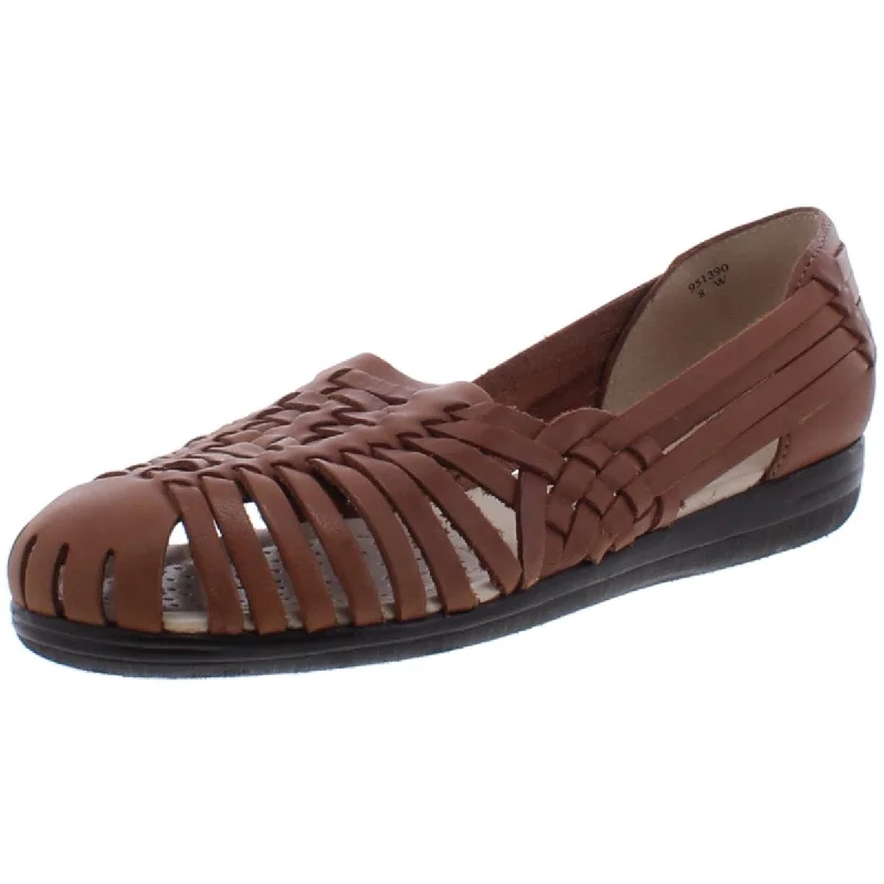 Softspots Womens Trinidad Leather Woven Huarache Sandals