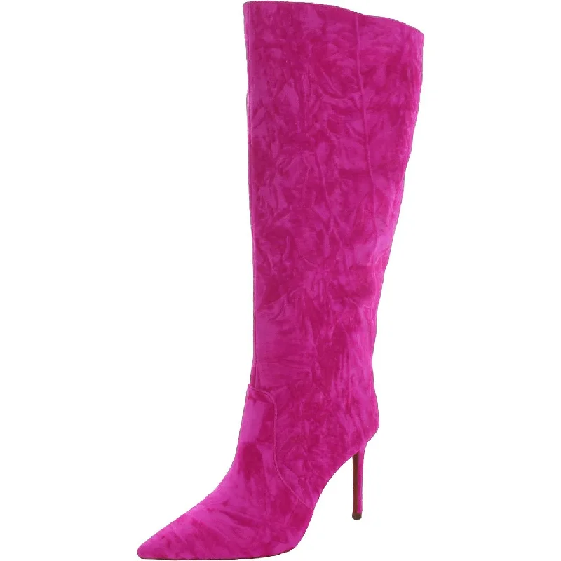 INC Womens Havannah Velvet Zipper Knee-High Boots