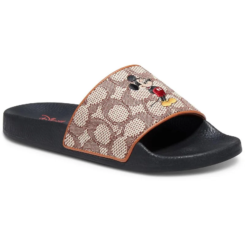 Coach Womens Disney Parks Signature  Logo Disney Slide Sandals