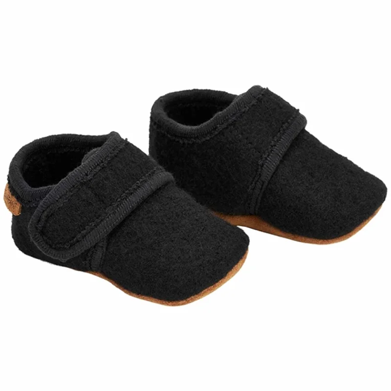 En Fant Baby Wool Slippers Black