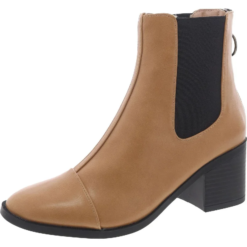 Journee Collection Womens Faux Leather Zipper Chelsea Boots